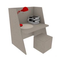 SCRIVOIO - Bureau et siège Montessori 75x90x60 LxHxP - Effet tissu