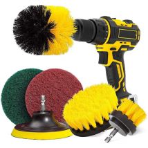 Tlily - Scrub Pads, Power Drill Brush Attachments with Bit Extender for Grout, Tiles, Sinks, Bathtub, Bathroom, Shower Kitchen