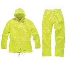 Tuta Impermeabile Alta Visibilità Scruffs Di Colore Giallo O Nero Anti Pioggia Con Cappuccio Regolabile-l / Giallo