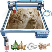 SCULPFUN S10 Lasergravierer, 10-W-Lasergravurmaschine mit X-Achse, industrieller linearer Gleitschiene und Luftunterstützungskit, Laserschneiden für