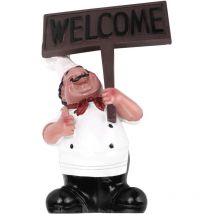 Sculpture de chef Mini figurines mignonnes de bienvenue de chef ornement pour décorations de cuisine cadeaux de pendaison de crémaillère