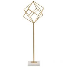 Soprammobile moderno in metallo dorato con cubi - cubix