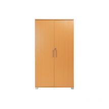 Beech wooden Filing cabinet with 3 shelves - 2 Door Lockable Filing Cabinet - Tall wood Office Storage Cupboard Organiser - Strong and Sturdy