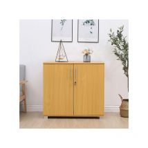 Mmt Furniture Designs Ltd - Beech wooden Filing cabinet with 1 shelf - 2 Door Lockable Filing Cabinet - Short wood Office Storage Cupboard Organiser
