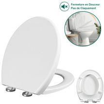 Sdlogal - Sapore di toilette duroplast cura del comfort Duroplast, Copriwater, 42x36cm - bianco