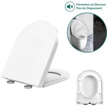 Gridando wc Brake Glasses Wilet Sdlogal Sedile del water per bagno, 45 x 36,5 cm, bianco