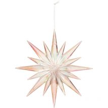 Decorazione per albero di natale stella rosa 12 cm - Atmosphera créateur d'intérieur