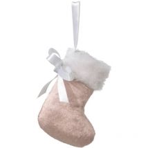 Decorazione tessile per albero di natale in velluto rosa 13cm - Atmosphera créateur d'intérieur