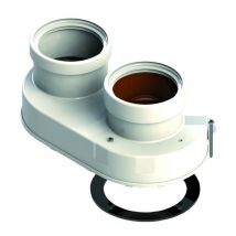 Sdoppiatore per Aspirazione/Scarico in pvc con un attacco di ø 80 mm