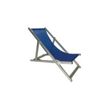 Sdraio ostia Domus alluminio/text blu cm 83x57h.cm 108 Domus