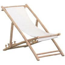 Estosa - Sdraio sedia in bambù con tessuto