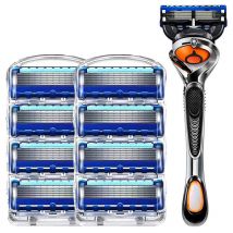 Pepte - Se adapta a todos los recambios de cuchillas Fusion5 con 5 cuchillas resistentes al desgaste para un afeitado apurado, recambio de 12