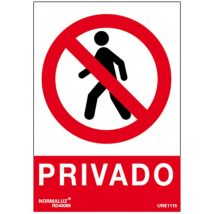 Adhäsionszeichen. Weiß privat 100x150mm rd46669