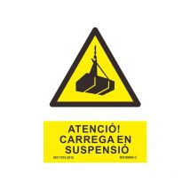 Señal En Catalán 'atenció Carrega En Suspensió' En Tintas Uv Pvc 210 X 300mm Sekureco
