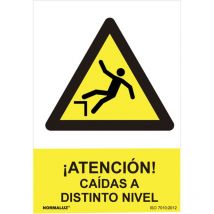 Normaluz - Panneau De Danger ''attention Chutes Denivelé'' (espagnol - Pvc 0.7mm) 30x40cm