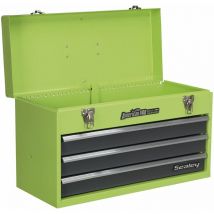 Tool Chest 3 Drawer Portable with Ball-Bearing Slides - Hi-Vis Green/Grey AP9243BBHV - Sealey