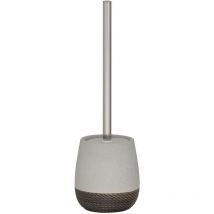 Braid Scopino e Portascopino da wc, Ceramica, Grigio Chiaro, 11,5 x 11,5 x 26 cm - Sealskin