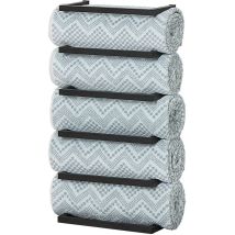 Sealskin Carre Portant Serviette Mural 48x24x12cm Noir Mat