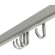Sealskin - Ensemble de rail de rideau de douche Easy-Roll Aluminium mat