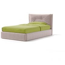 Letto Contenitore Made In Italy Cangù sean singolo grande tessuto rosa