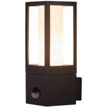 Avenue Aplique de exterior, negro, policarbonato blanco - Searchlight