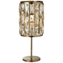 Searchlight - Bijou Table Lamp Antique Brass, Champagne Glass