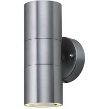 Coastal Marine Grade led Outdoor&Porch Satin Silver (GU10 Led) 2 Light Stainless Steel Bulbsnotinc IP54 - Searchlight