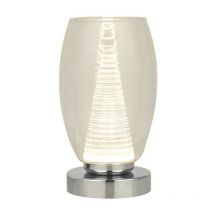 Cyclone 1 Light Table Lamp, Clear Glass 3000K - Searchlight