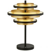 Searchlight - Hive Schwarz/Blattgold 3-flammige LED-Tischlampe 2700K