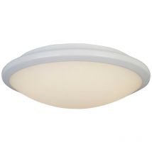 Knutsford Flush White, Frosted Glass - Searchlight