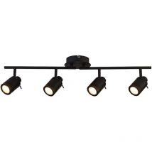 Samson 4-flammiger IP44 Badezimmerspot SplitBar, Mattschwarz IP44 - Searchlight