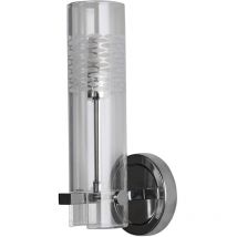 Applique Contemporanea Scope Acciaio Cromo Vetro 1 Luce G9