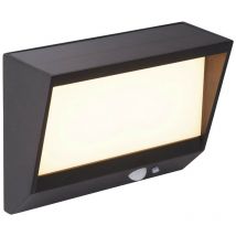 Solar Aplique led con sensor de movimiento pir negro - Searchlight