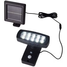 Searchlight - Applique murale extérieure lumineuse solaire led détecteur de mouvement noir h 17 cm