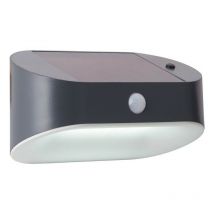 Solar led Wall Light with pir with pir Motion Sensor Grey - Searchlight