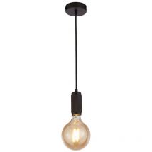 Searchlight Suspensions Câble de suspension moleté noir, câble tressé noir