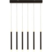 Searchlight - Wands 6-Licht-LED-Bar-Pendelleuchte Schwarz 2700K