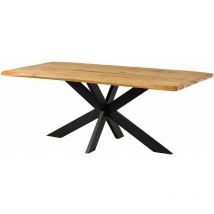 Massivmoebel24 - Table à manger 200x100 Chêne sauvage huilé Brun seattle 01 - brun