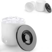 Bac à glaçons blanc avec couvercle noir, 5L