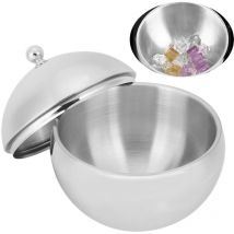 Ugreat - Seau à glace à double paroi en acier inoxydable, récipient pour vin, champagne, tonneau avec couvercle pour fêtes de mariage