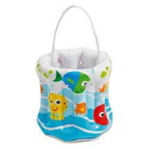 Seau à glace gonflable de PVC petit seau gonflable portable pliant petit seau gonflable bar à glace gonflable seau à glace, 23X23CM