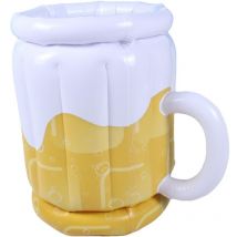 Seau à glace gonflable portatif de natation en plein air verre à bière bar à glace gonflable boisson aquatique verre à glace gonflable, 32x44x44cm