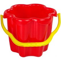Seau à sable 'Fleur' rouge