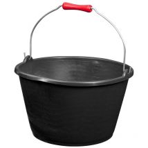 Aluminium et plastiq seau vendange/veau poig.bois 16L noir RIVSV16