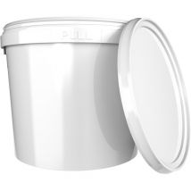 Fixedbyu - 1x Seau avec couvercle 5l Seau rond en plastique alimentaire, étanche à l'air et stable