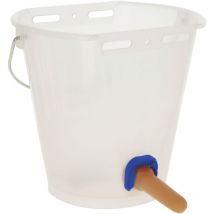 Seau à veau avec tétine transparent fixclip 14235 - Kerbl