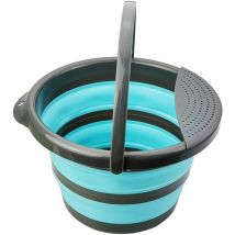 Einemgeld - Seau de 5 litres pliable en silicone Seau pliable – Seau de 5 l Seau en silicone pour nettoyage camping pêche cuisine (5 l, bleu)