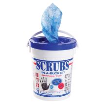 Seau De 72 Lingettes Nettoyantes Pour Les Mains Scrubs 072272 - Le Nettoyage Parfait Des Mains -