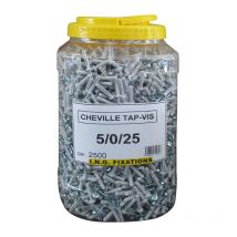 Ing Fixation - Seau de chevilles à frapper, Tap Vis collerette plate - Vendu par 2500