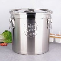 Gojoy - Seau de cuisine en acier inoxydable 12 l avec couvercle Pour Maison et restaurant (12 l argenté)